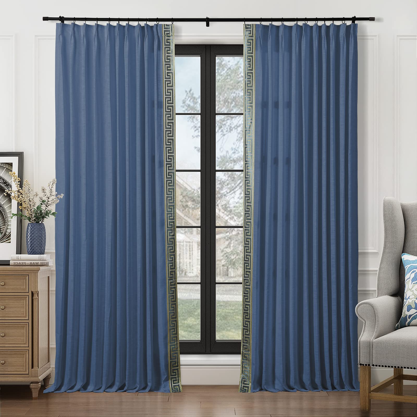 Amazon.com: TWOPAGES Decorative Pinch Pleated Curtains with Greek